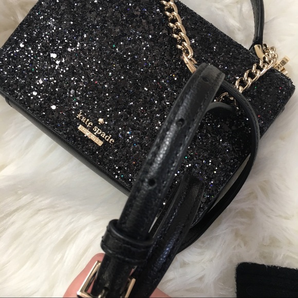 kate spade Bags Kate Spade Black Glitter Crossbody Bag Poshmark